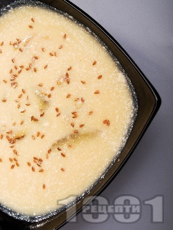 Млечна супа с целина, гъби печурки - снимка на рецептата